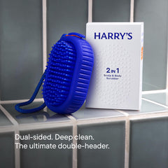Harry's close-up of large scalp bristles revealing massage-friendly texture