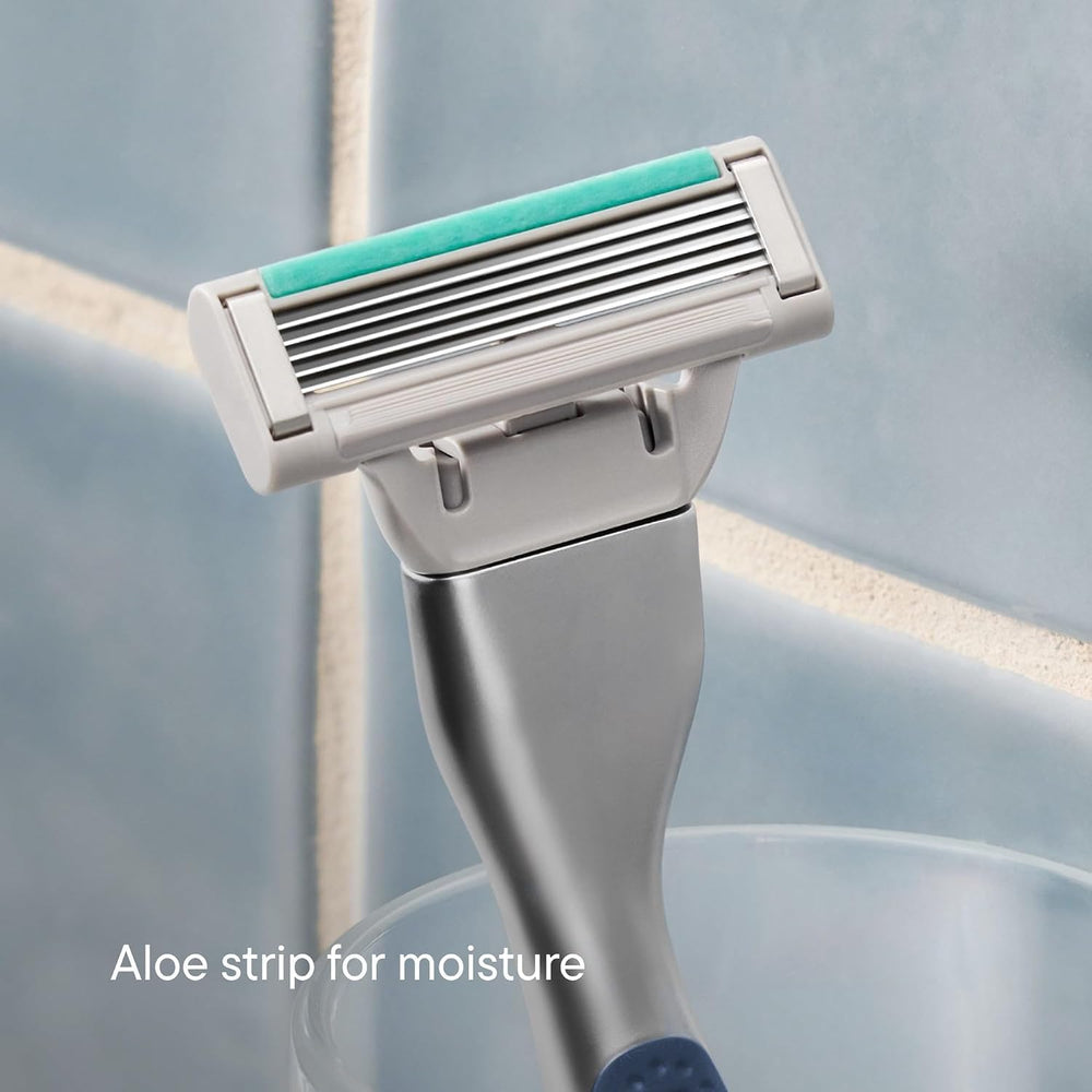 Harry's lifestyle bathroom setup displaying convenience and elevated grooming routine