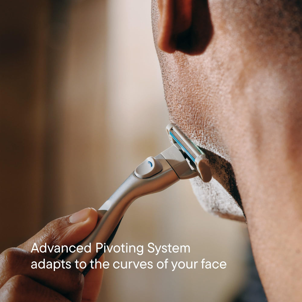 Harry's Plus pivot action demo showing adaptive movement for contour comfort
