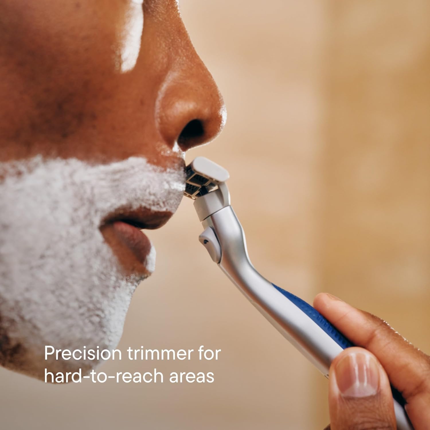 Harry's precision trimmer close-up for accurate sideburn shaping