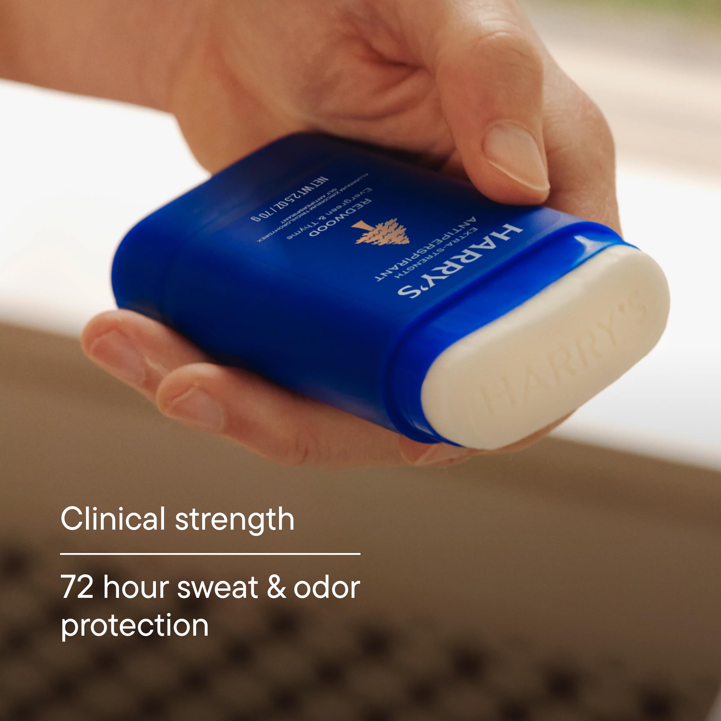 Harry's cap and label detail highlighting clear branding and ingredient info