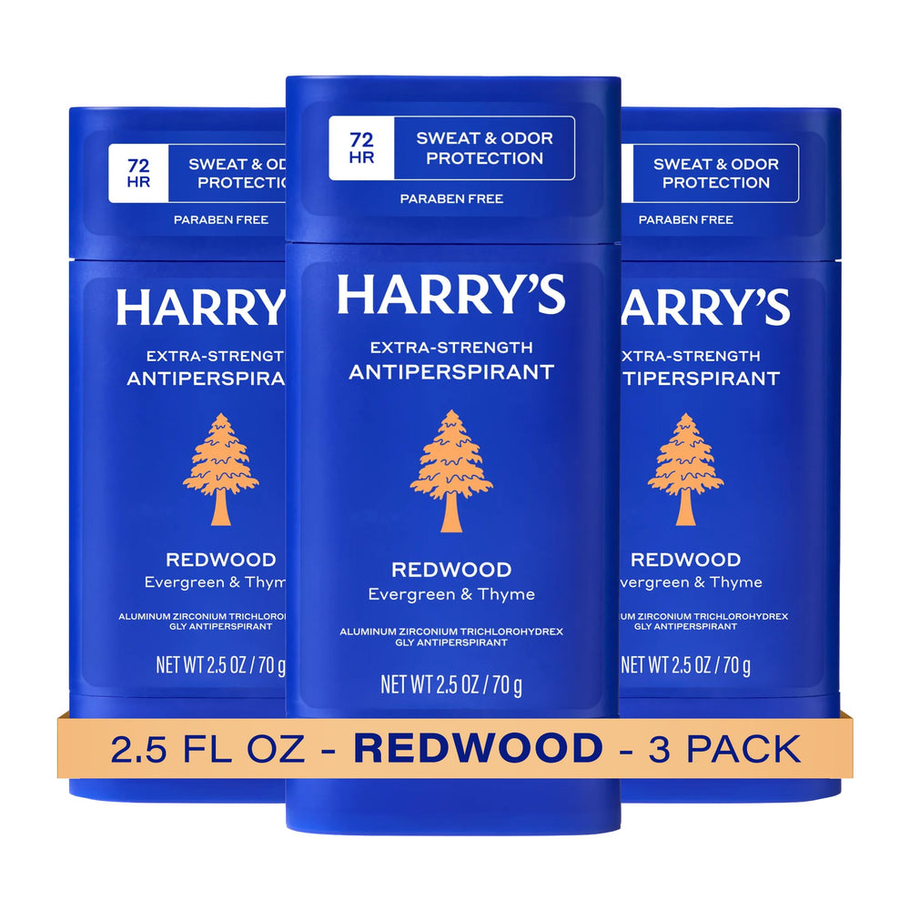 Harry's front packaging showing product and scent for confident protection
