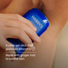 Harry's stick with cap open, easy-twist dispenser for quick use