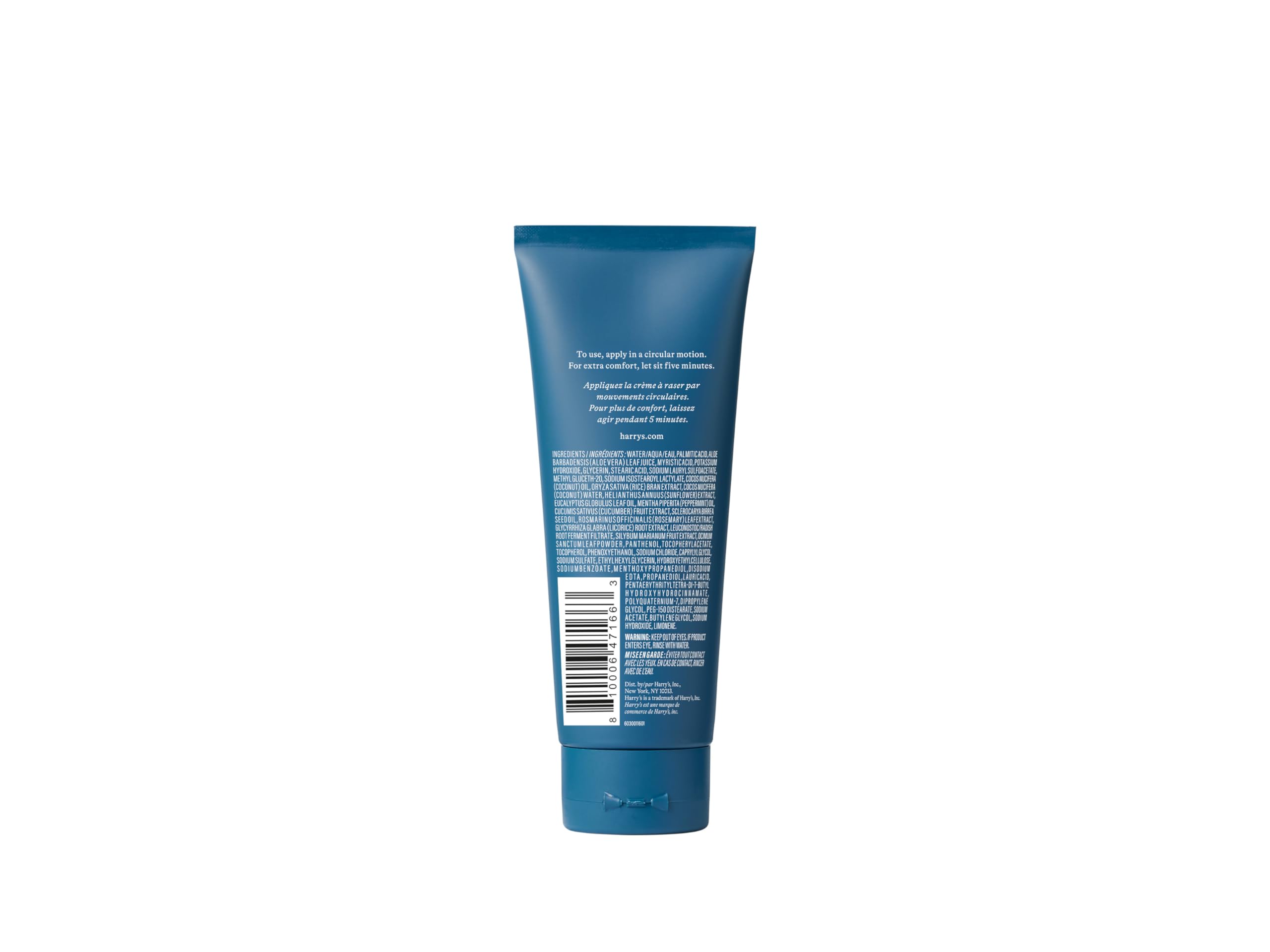 Close-up of Harry's tube texture dispensed, showing creamy consistency for easier glide