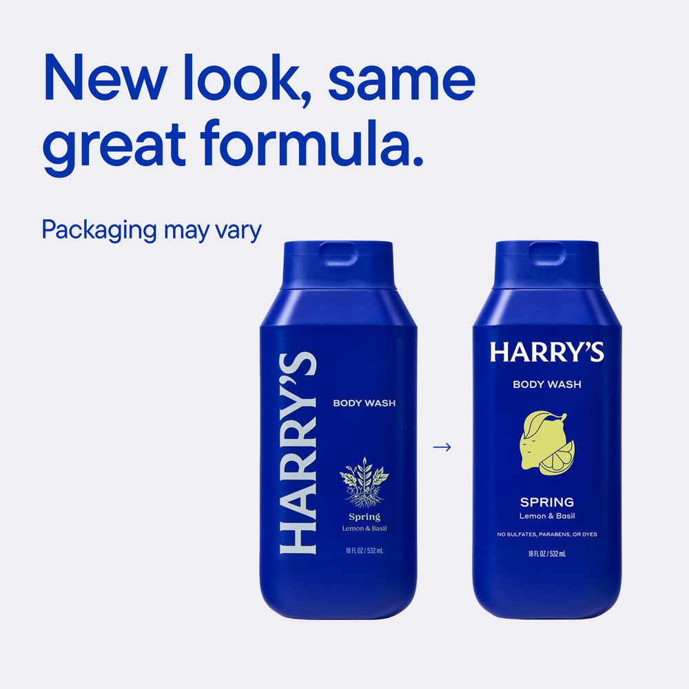 Harry's close-up of bottle texture demonstrating thick lather