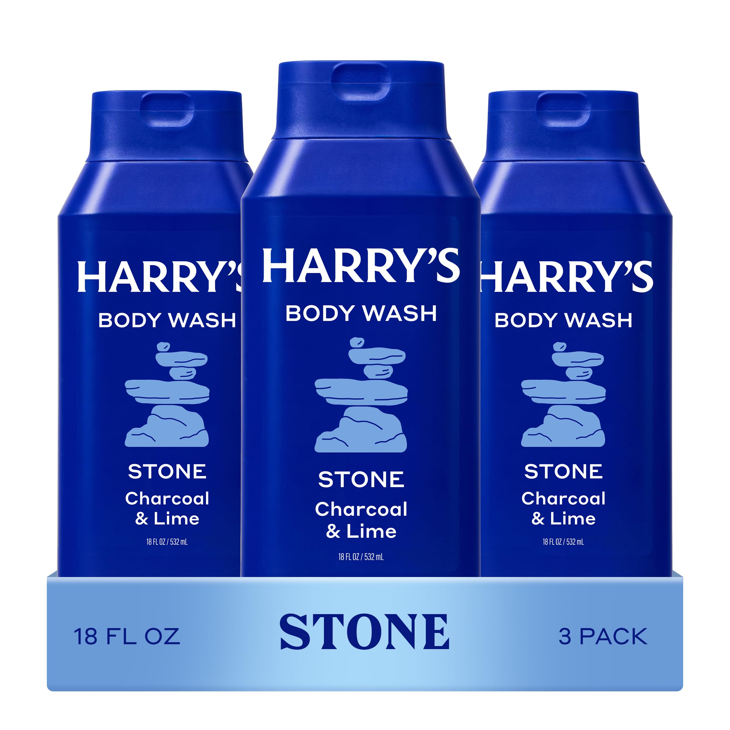 Harry's Stone front packaging showing bottle and branding for confident grooming
