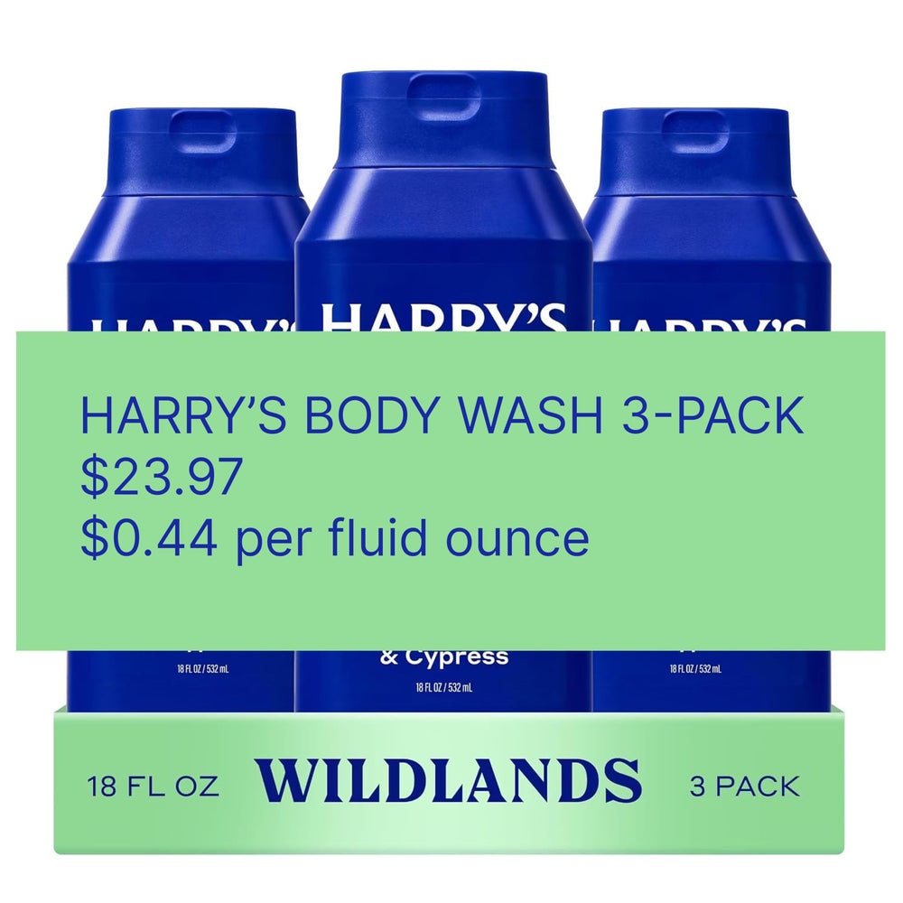 Harry's front packaging showing bottle and Wildlands label for confident selection