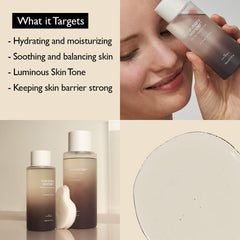 HARUHARU watery texture on hand showing fast absorption benefit