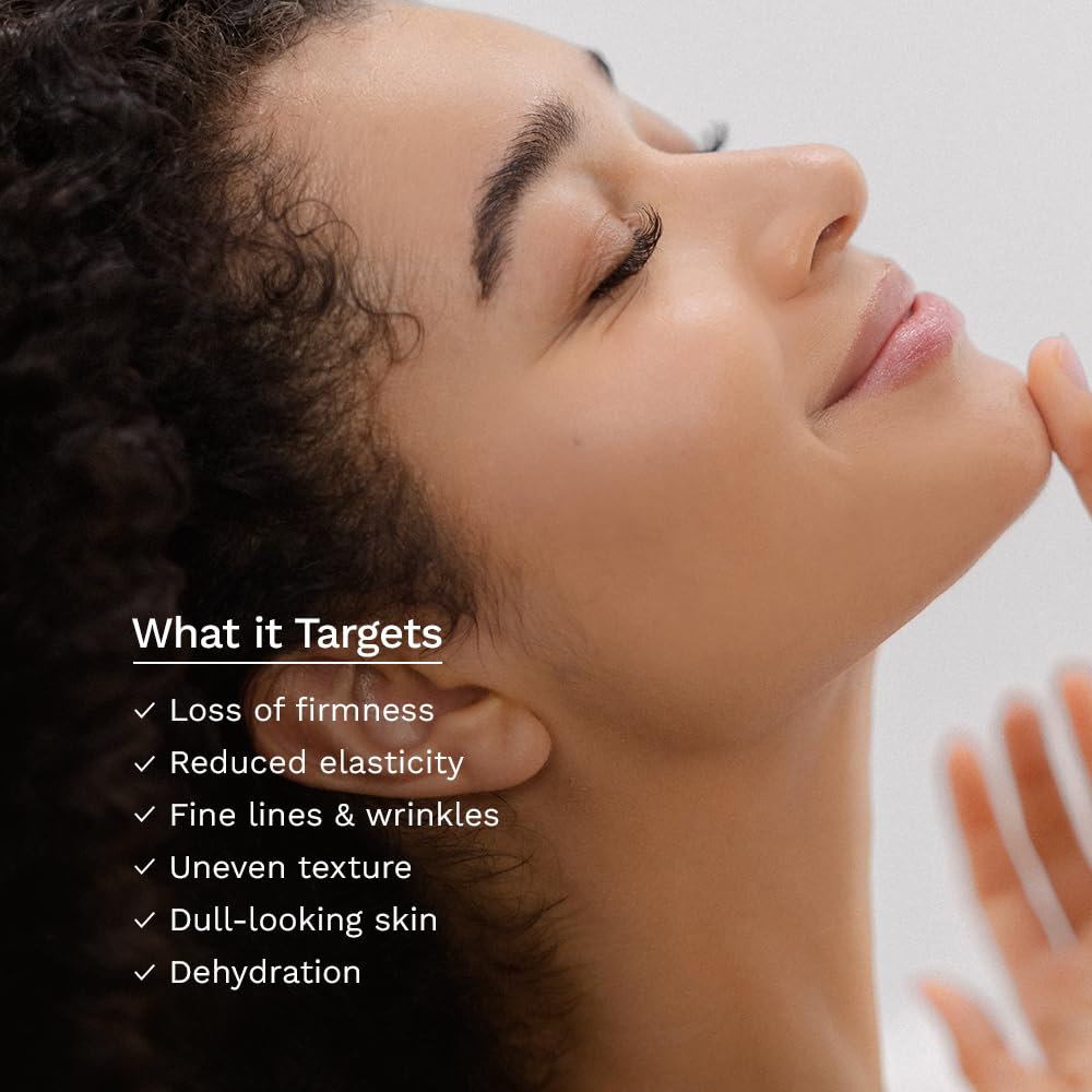 HARUHARU peptide illustration highlighting firming and elasticity-boosting benefits