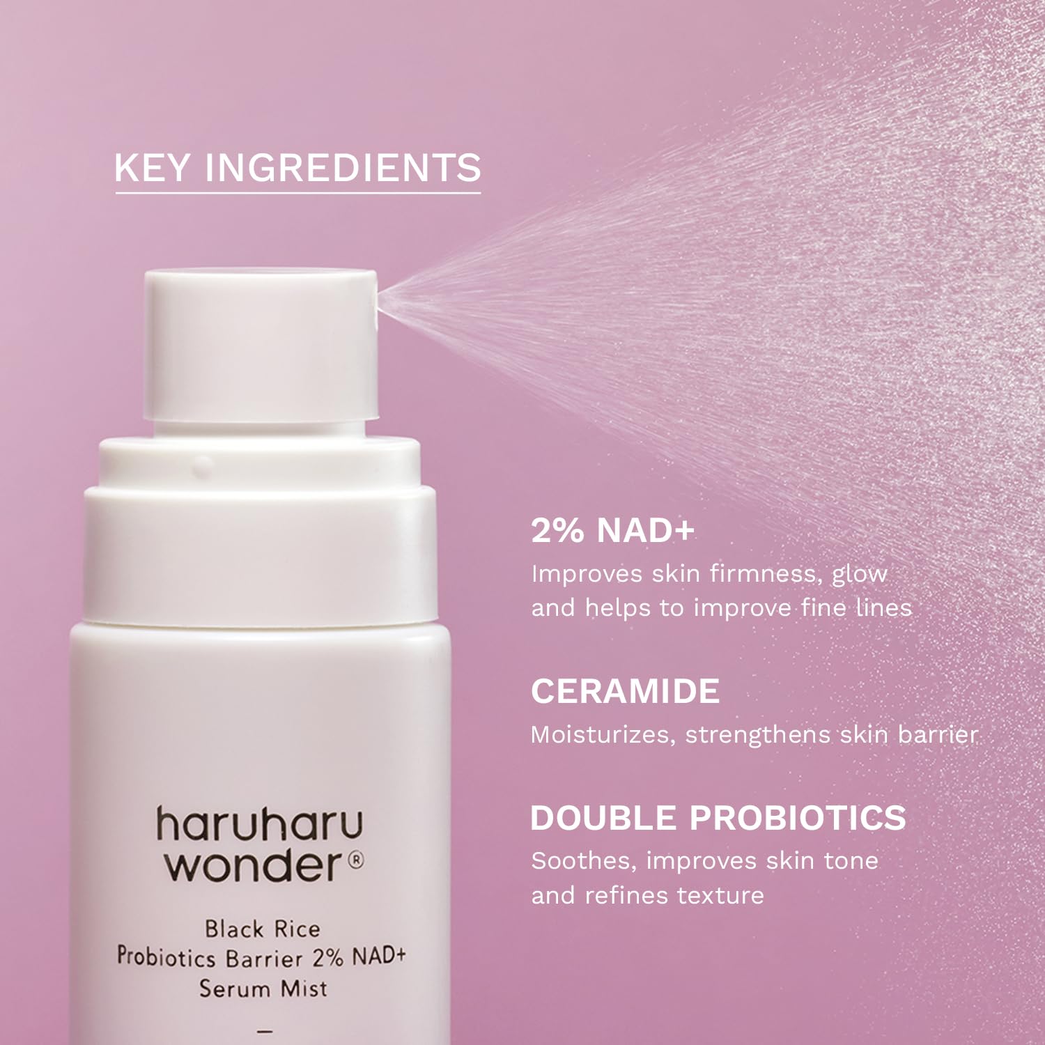 HARUHARU fine mist texture demonstrating lightweight hydration