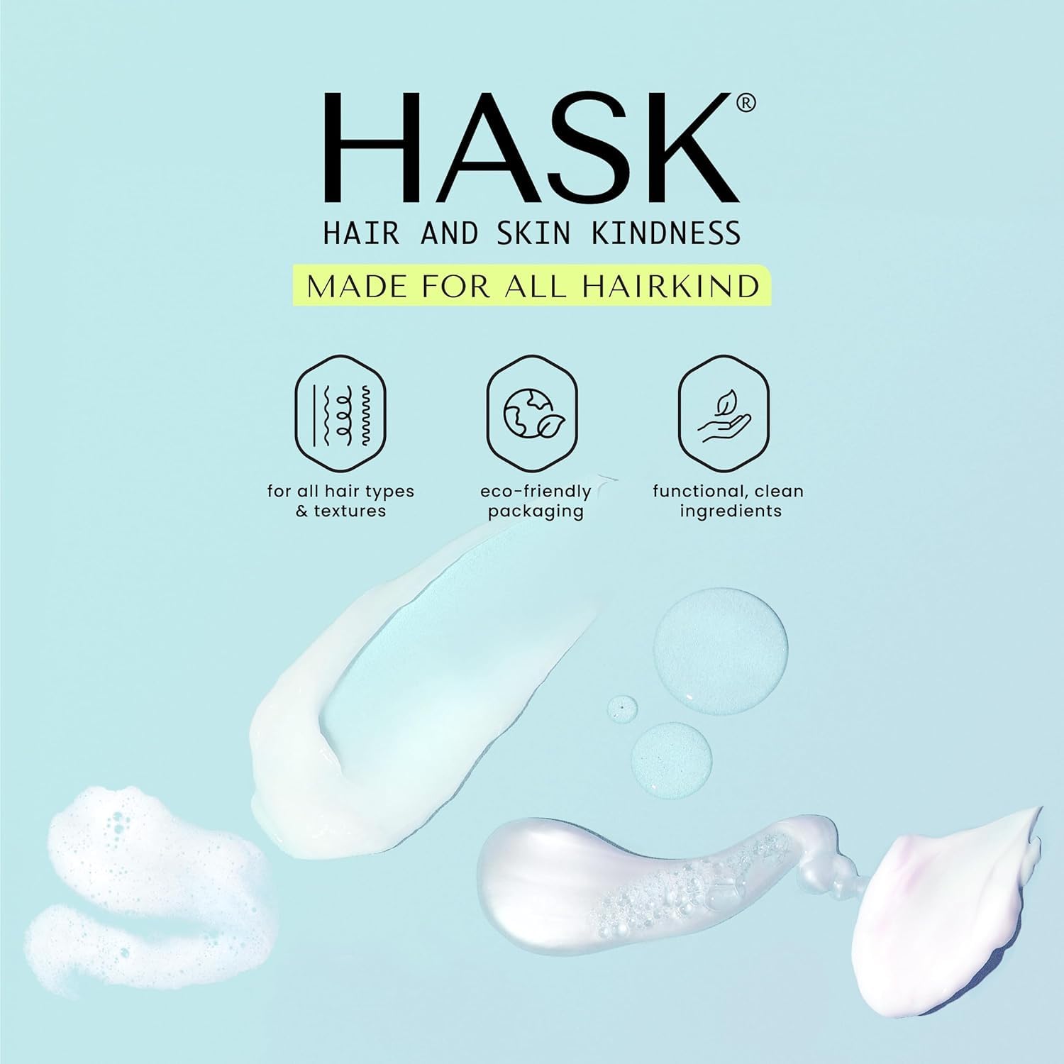 HASK after-use soft shiny hair lifestyle image showing smoother, more manageable hair benefits