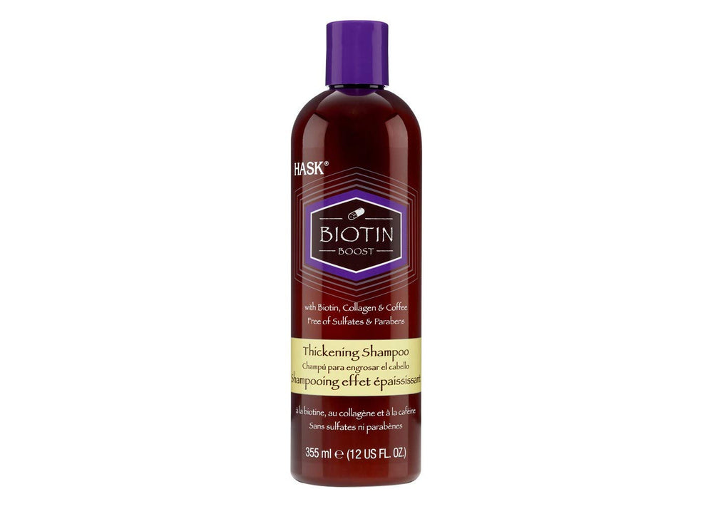 HASK bottle front packaging showing product label and volumizing benefit