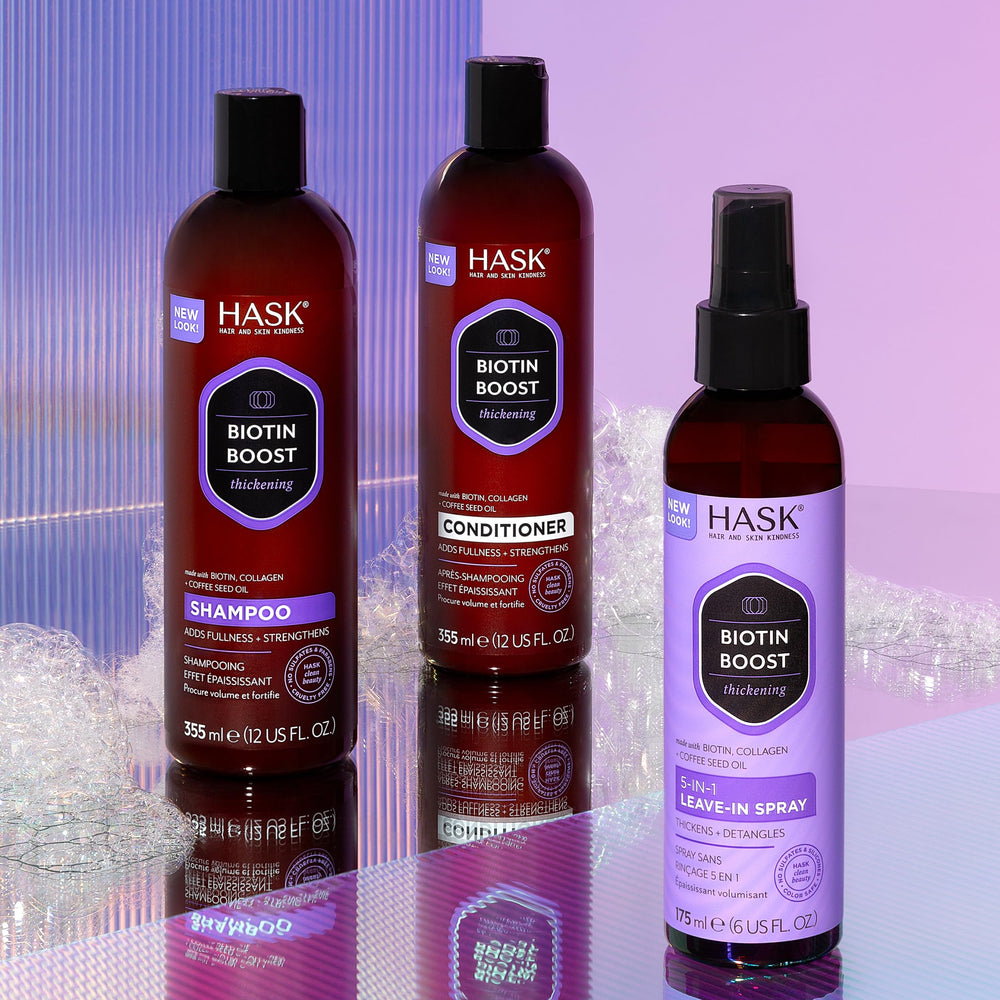 HASK in-shower use with shampoo applied showing easy application