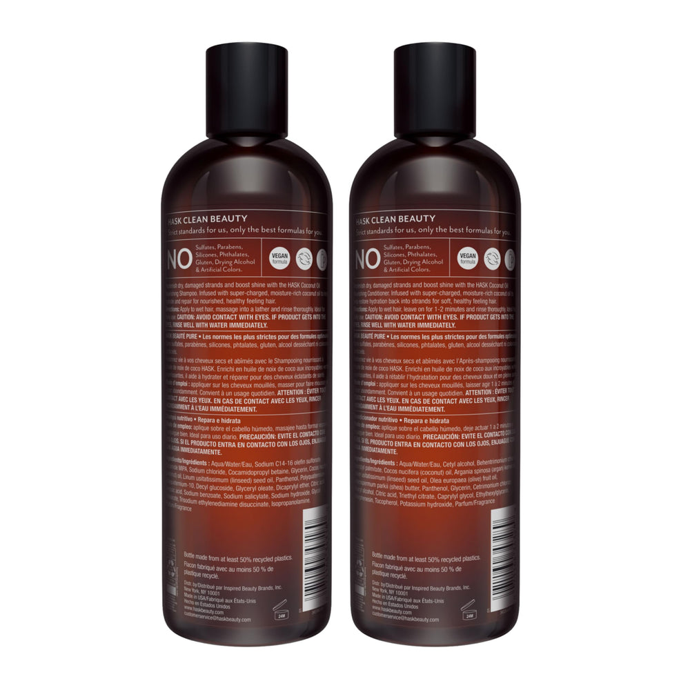 HASK coconut and oil ingredients visual conveying nourishment