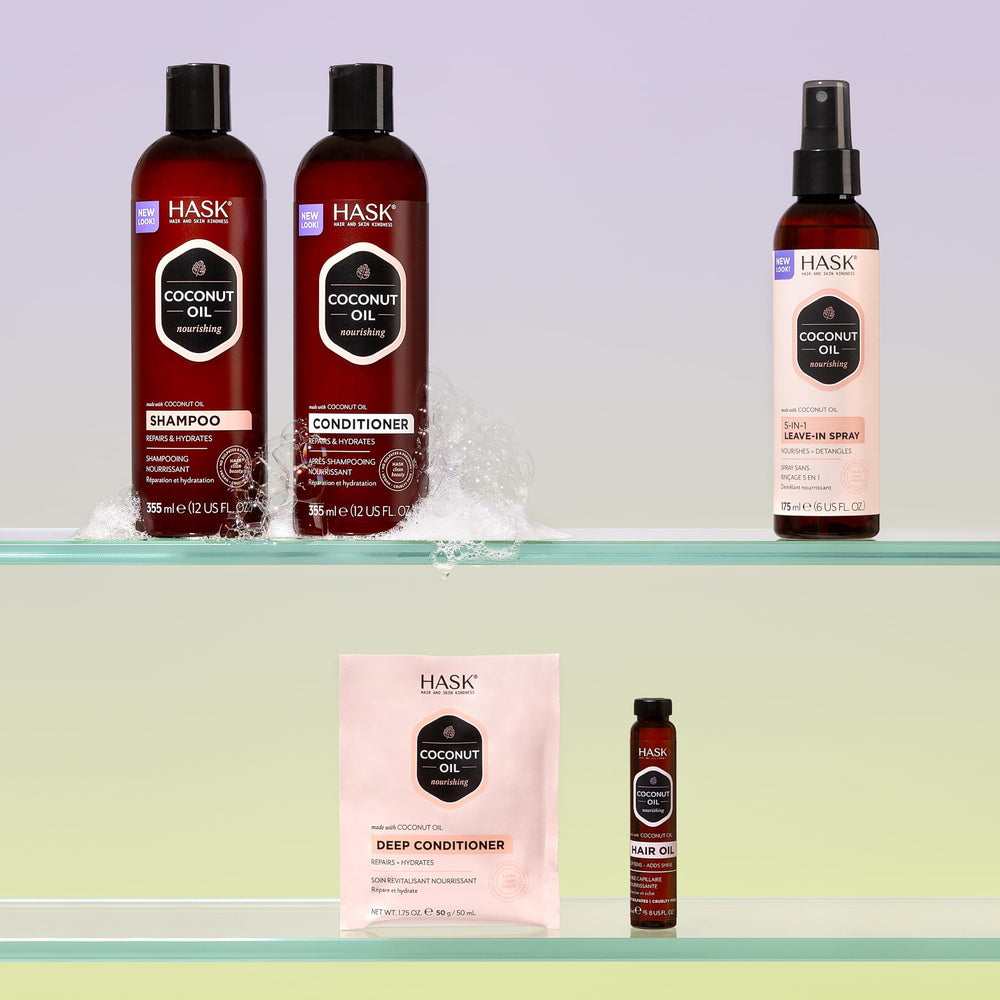 HASK model with shiny hair after use for soft manageable results