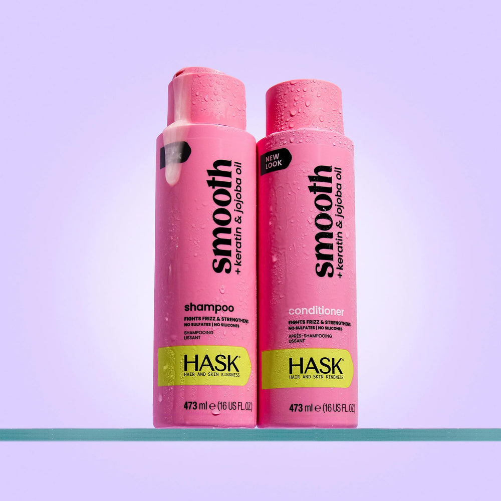 HASK conditioner applied on hair in shower demonstrating manageability
