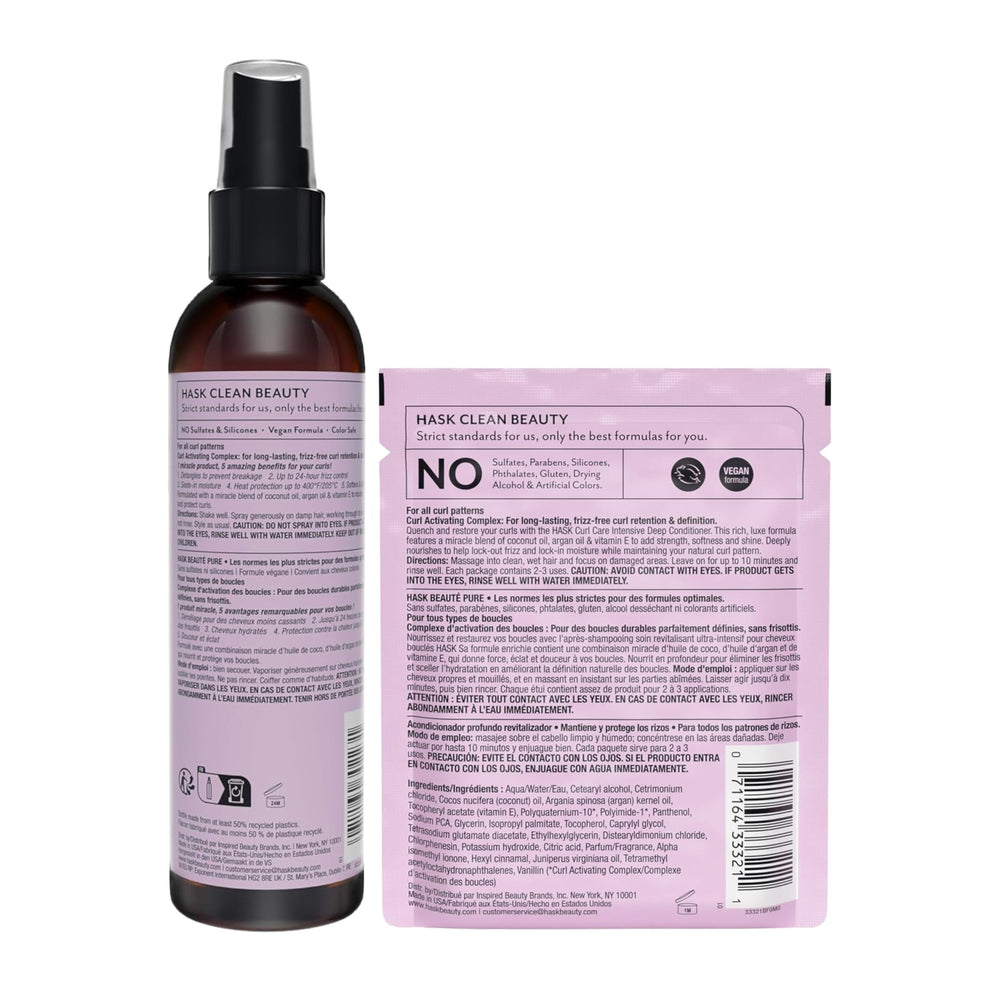HASK ingredient label close-up featuring nourishing oil benefits and antioxidant support
