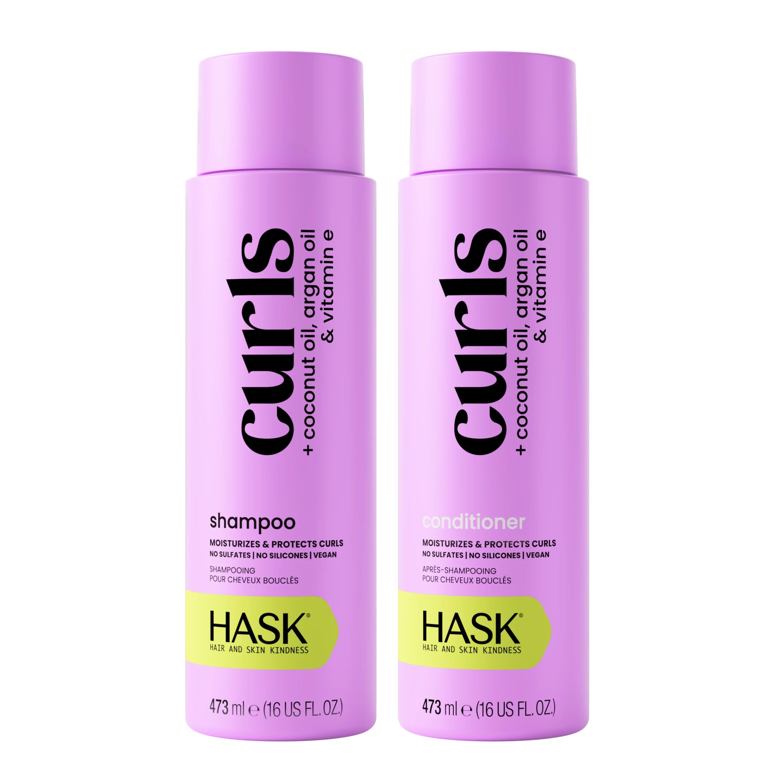 HASK front packaging showing both bottles and set benefits