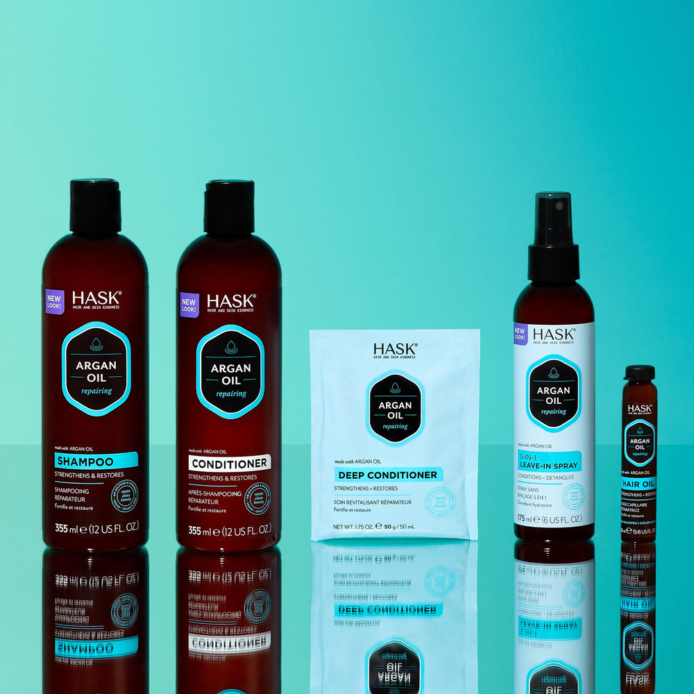 HASK on bathroom counter in lifestyle scene showing daily routine use