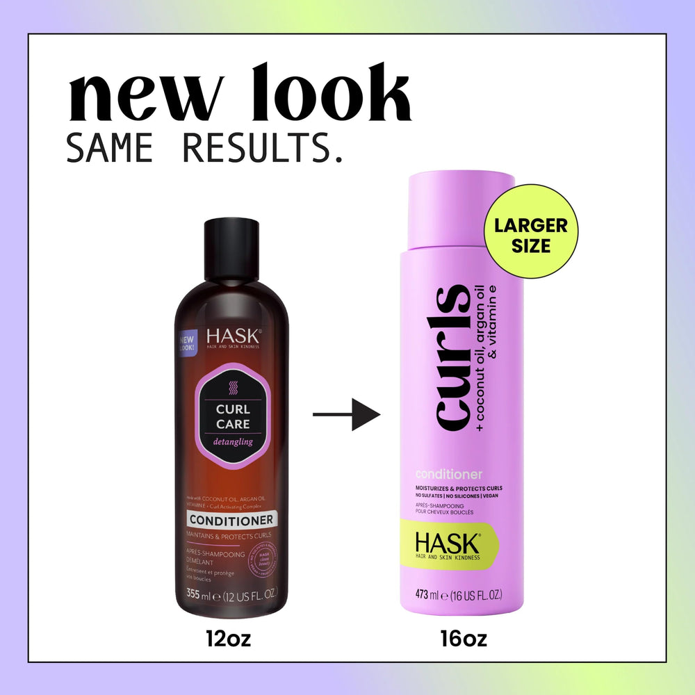 HASK shampoo bottle close-up highlighting label and nozzle for easy dispensing
