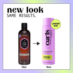 HASK shampoo bottle close-up highlighting label and nozzle for easy dispensing