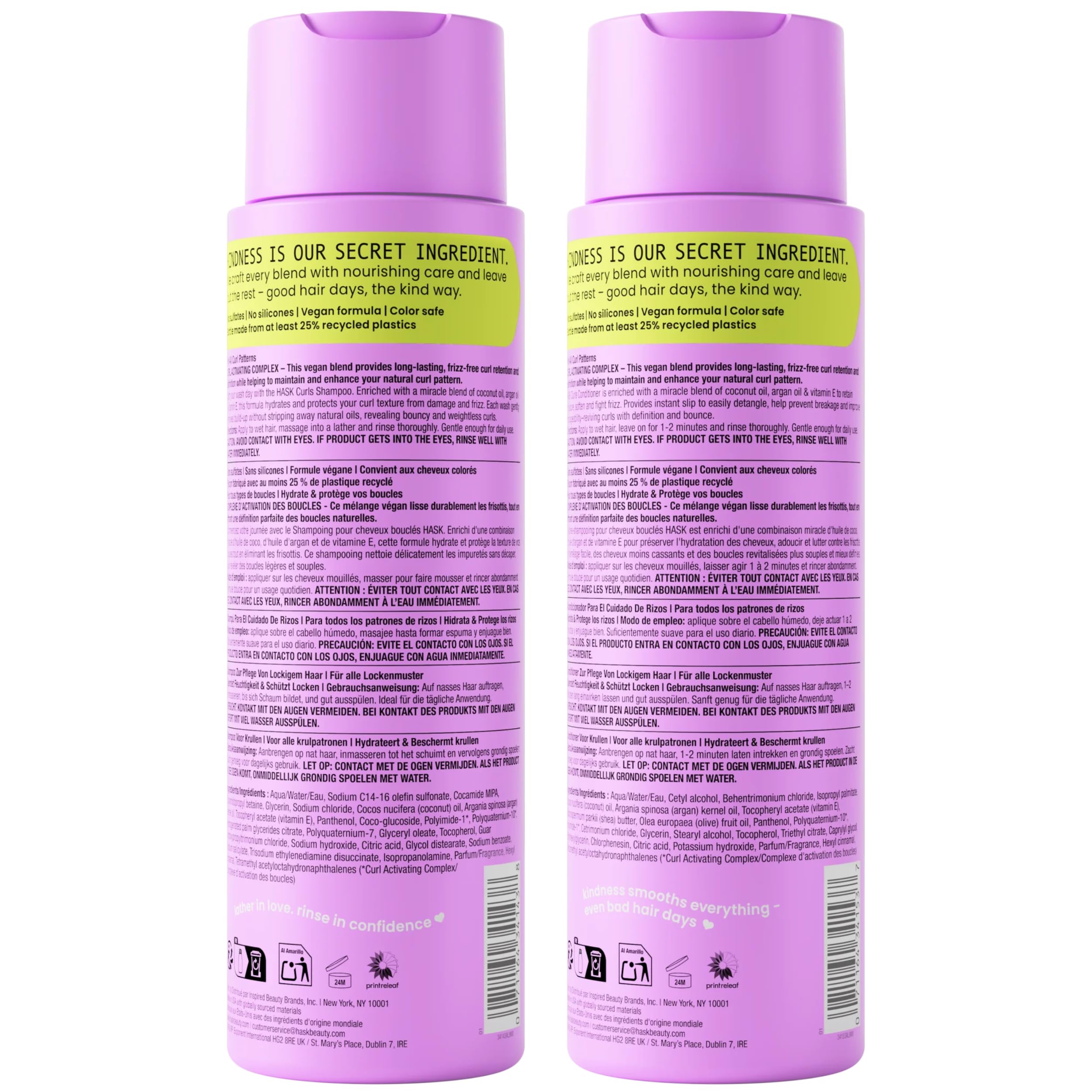 HASK 16 oz bottles next to ruler to show true size and value