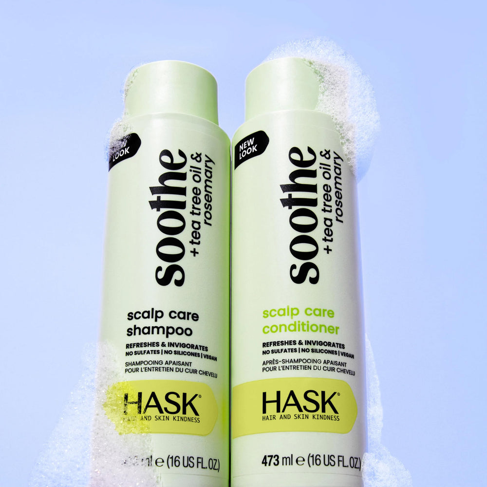 After-wash hair with HASK showing smooth, detangled finish