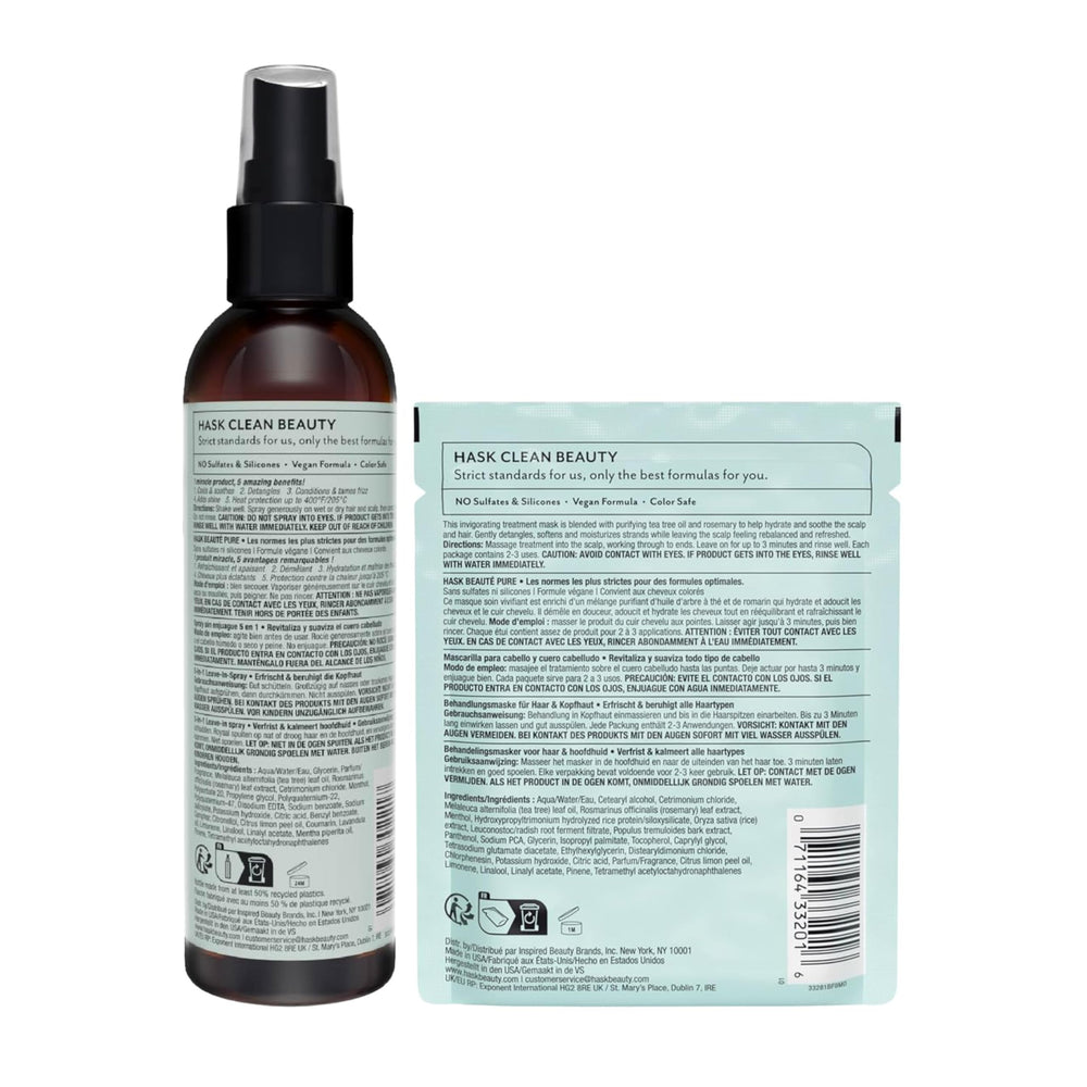 HASK duo placed on bathroom shelf in lifestyle scene suggesting daily routine