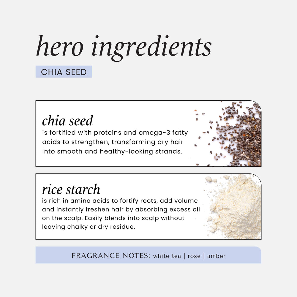 HASK chia seed texture close-up showing volumizing ingredient benefits