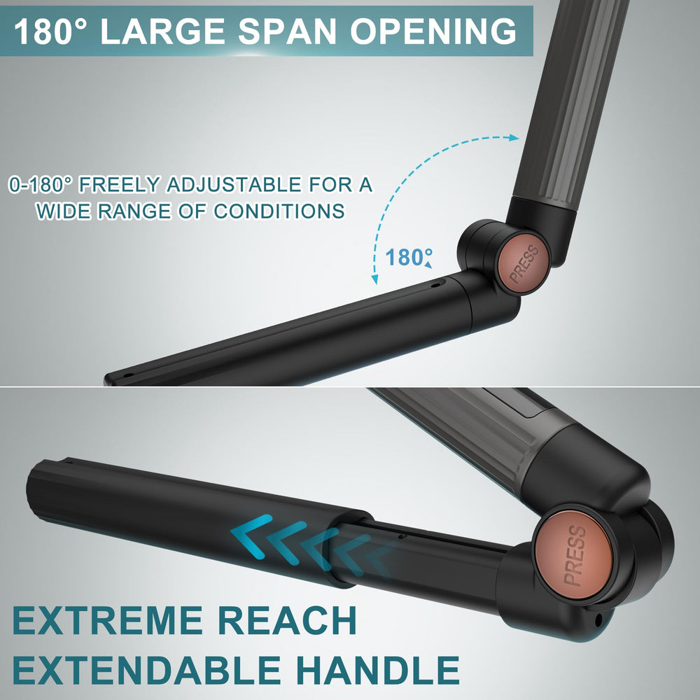 Hatteker adjustable extension arm angled to reach mid and lower back easily