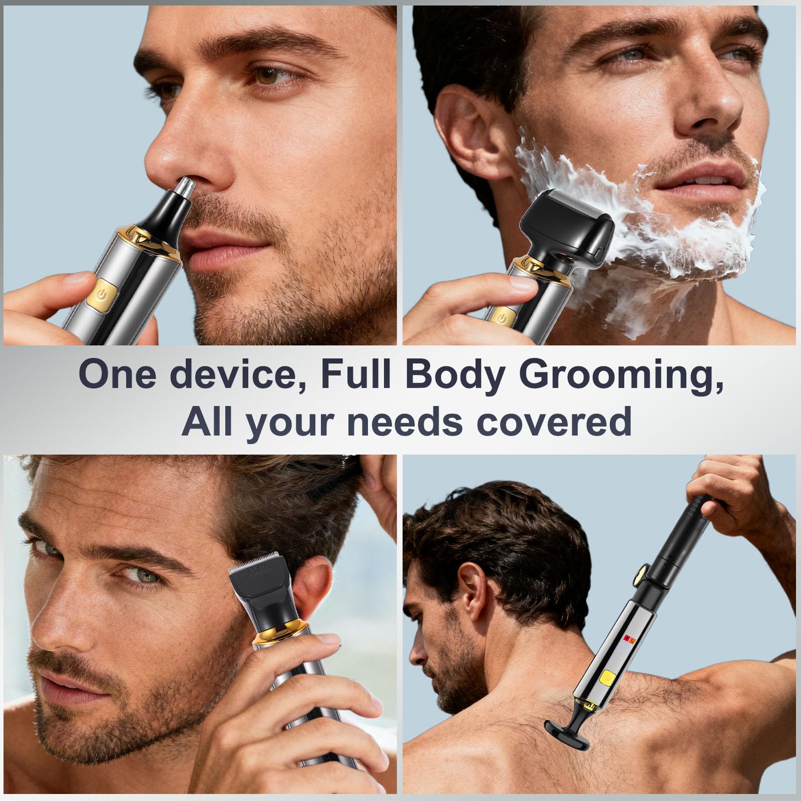 Hatteker rinsing detachable heads under tap for quick hygienic cleaning