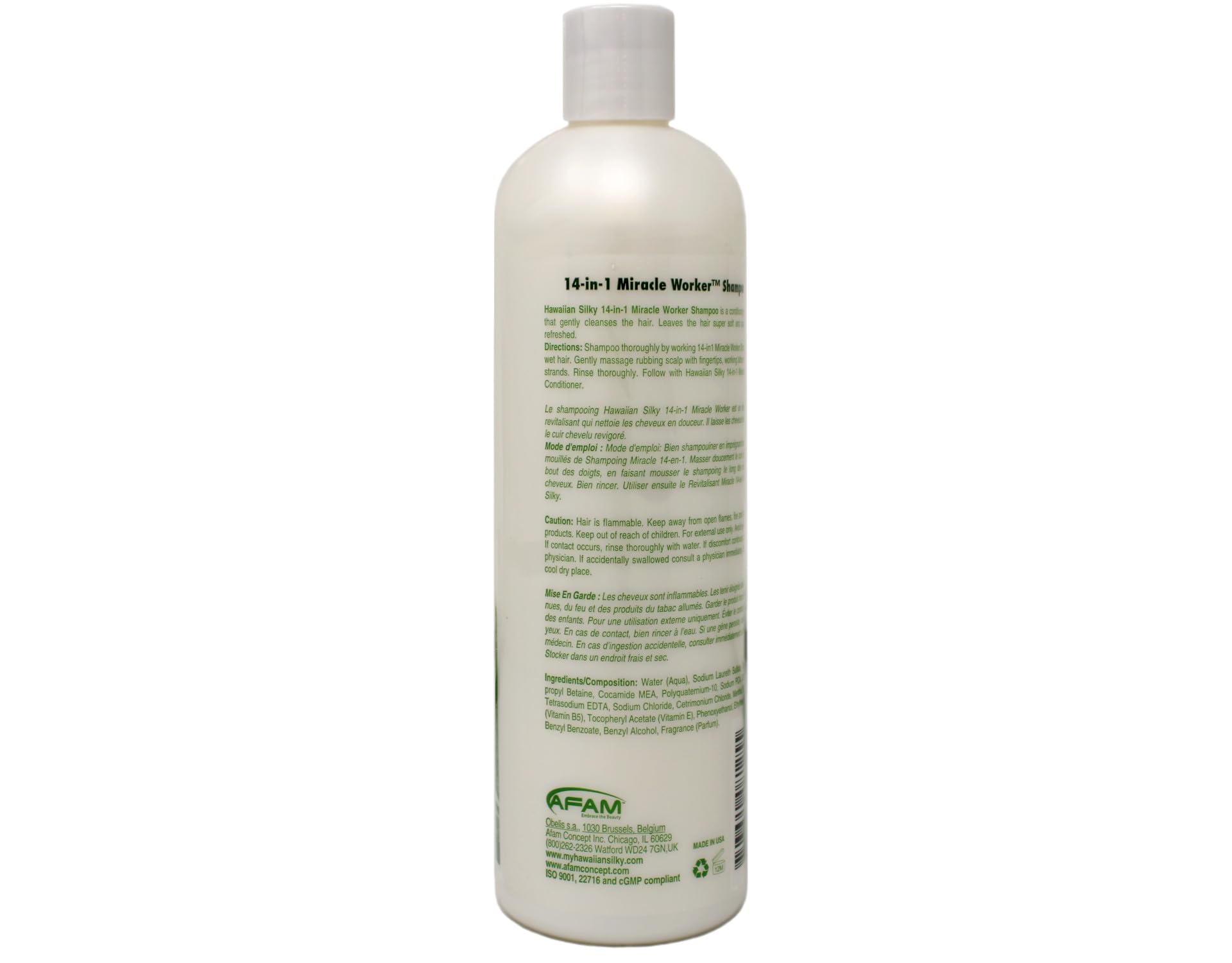 Hawaiian Silky label closeup focusing on ingredient clarity and benefits