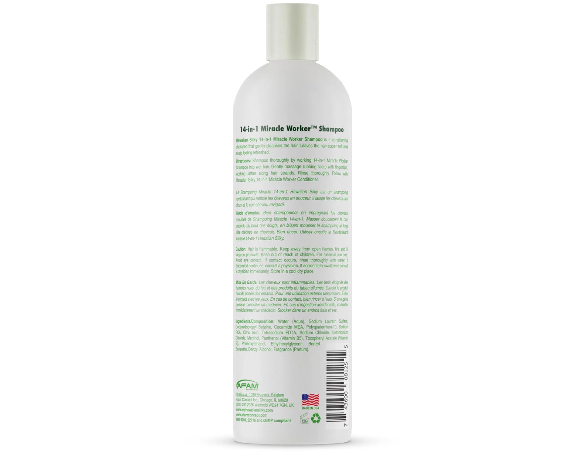 Hawaiian Silky shampoo lather in hand showing gentle cleansing and detangling slip