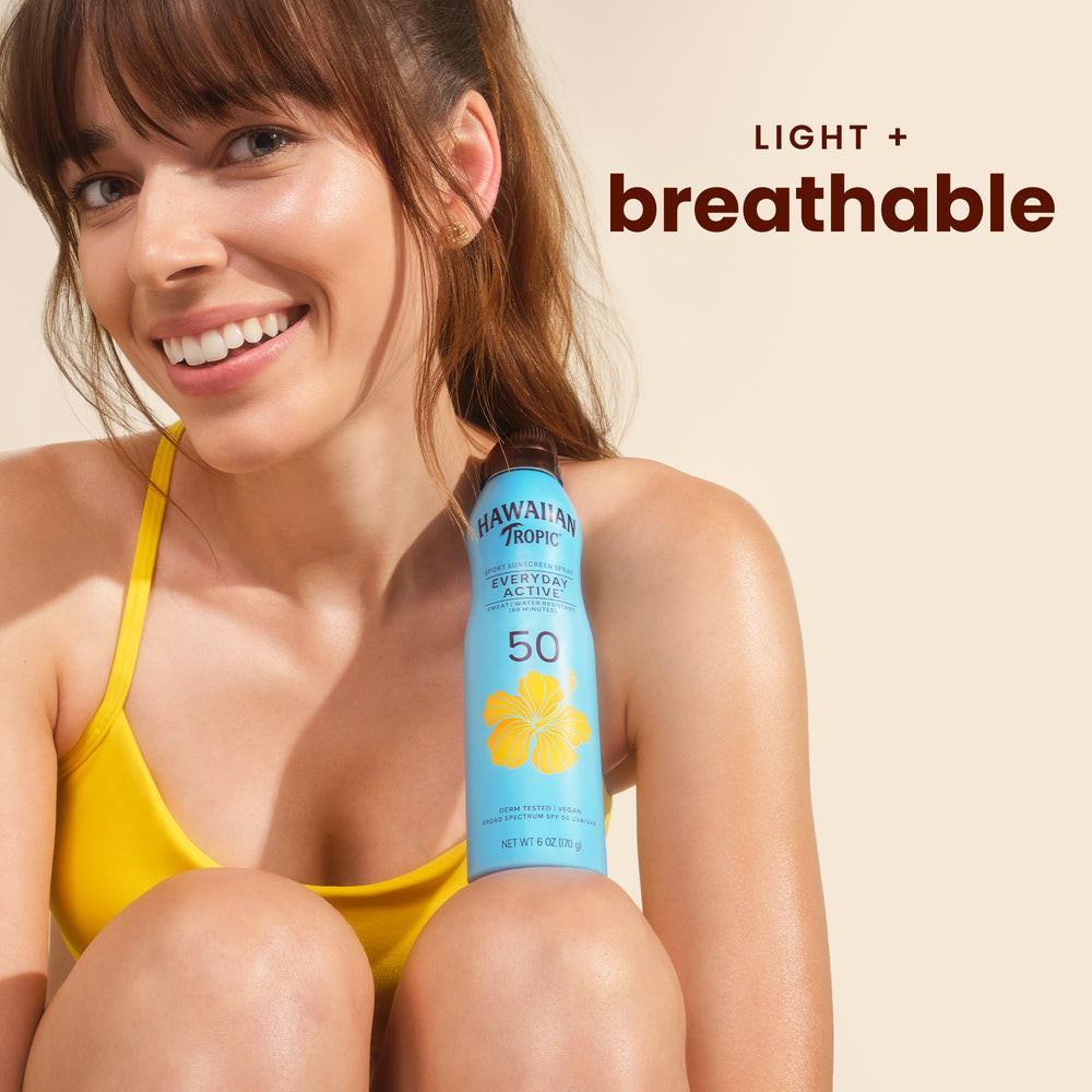 Hawaiian Tropic clear mist texture absorbing fast for comfort