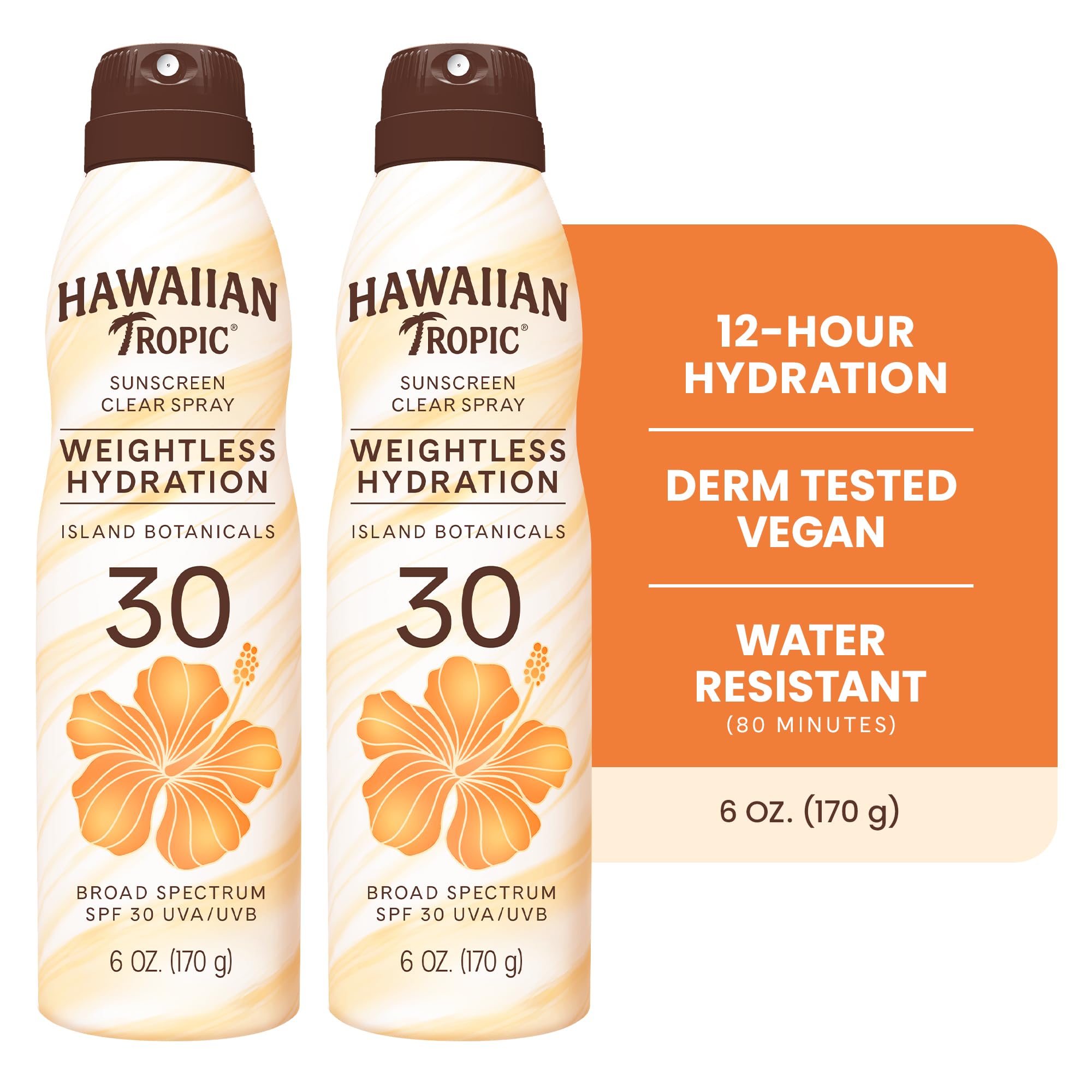 Hawaiian Tropic continuous spray nozzle detail for fast, even coverage