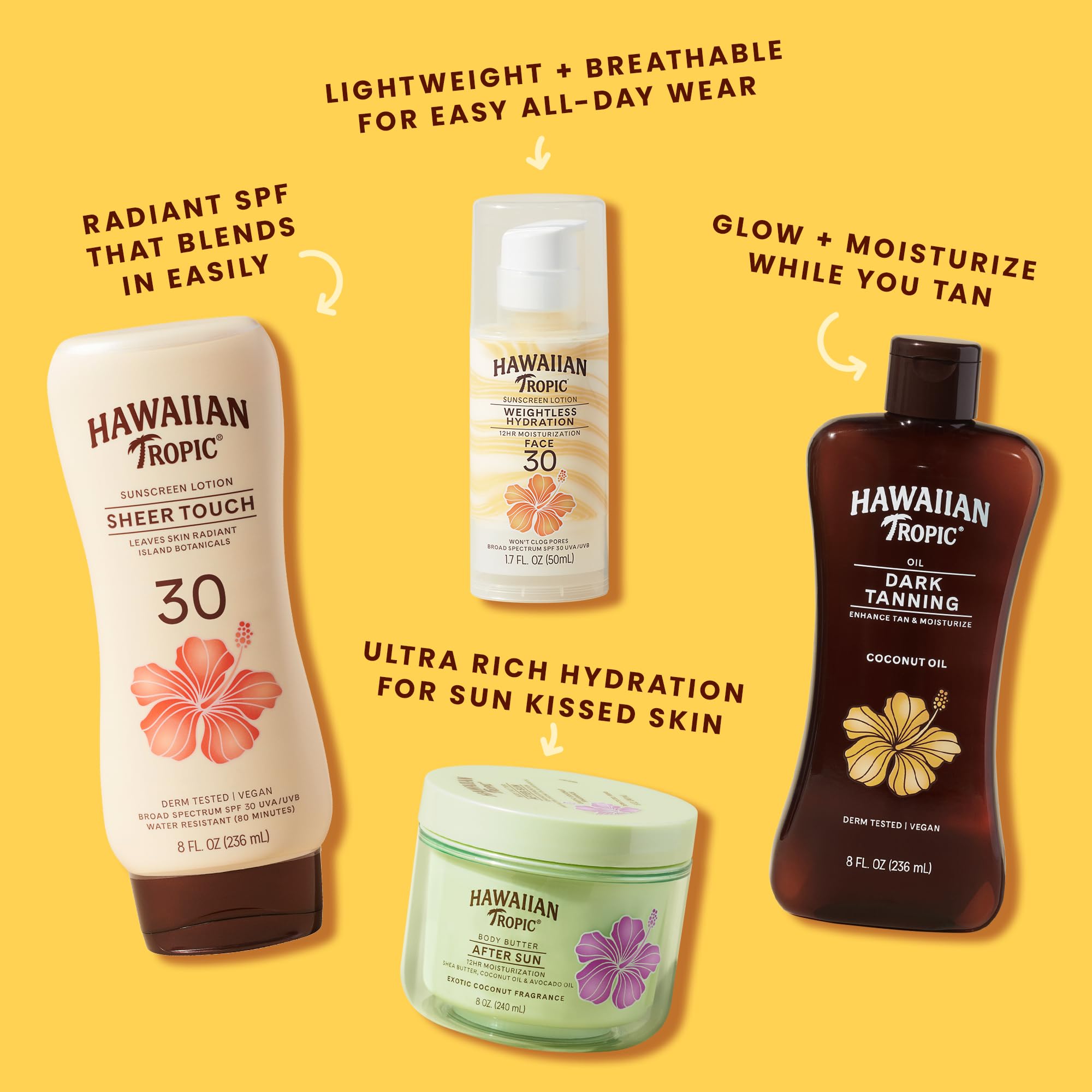 Hawaiian Tropic sunscreen used by runner on beach illustrating active protection