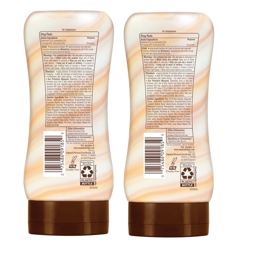 Hawaiian Tropic two-pack arranged to show convenience and value