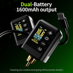 HAWINK two 1600mAh batteries and LCD power supply for reliable runtime