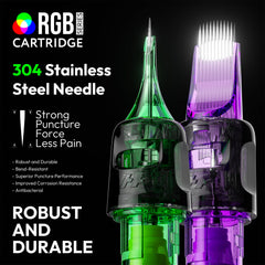 HAWINK cartridge color coding closeup for fast needle identification