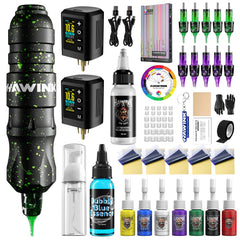 HAWINK front view of full tattoo kit showing components and portability benefit