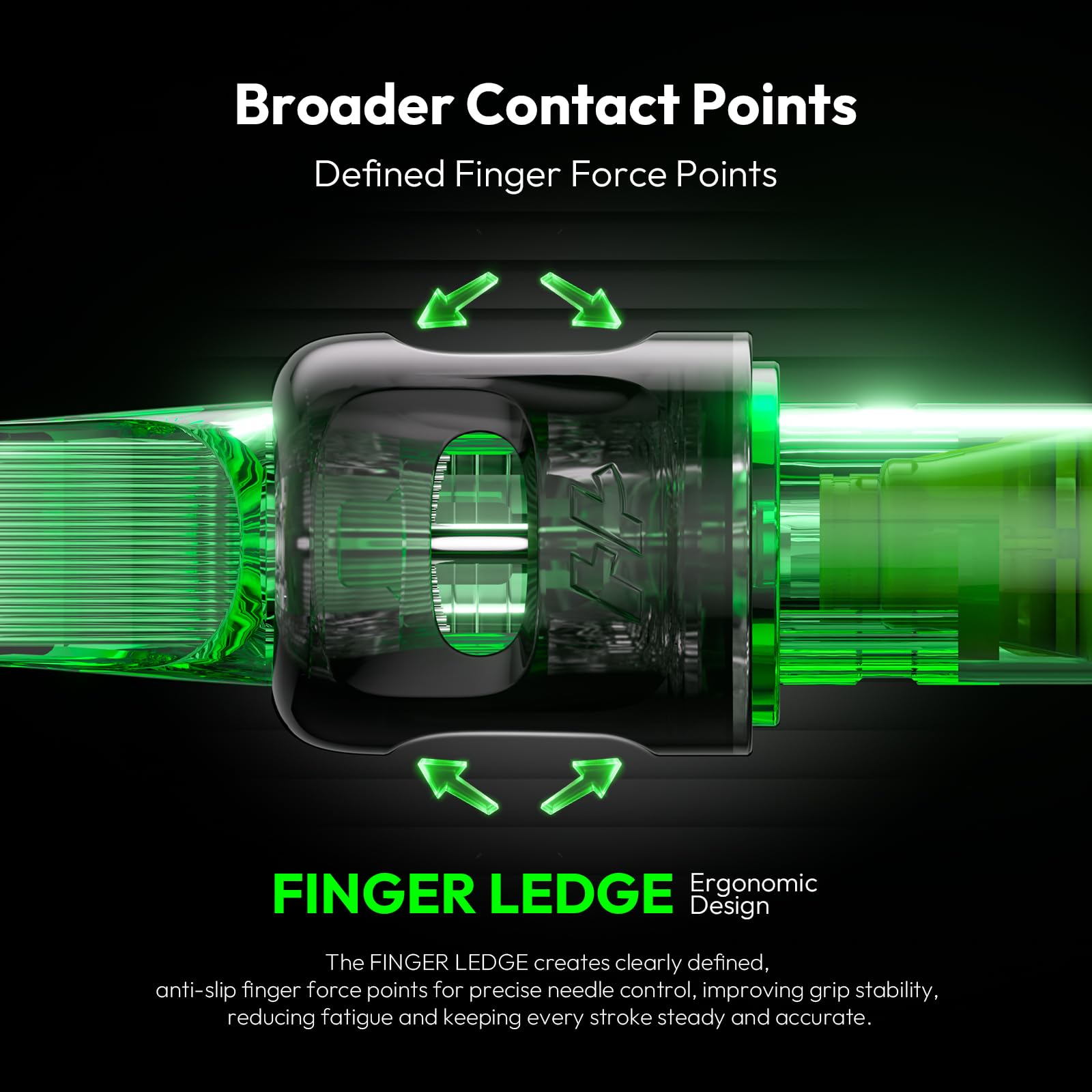 HAWINK black transparent hard silicone handle detail improving grip