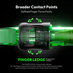 HAWINK black transparent hard silicone handle detail improving grip