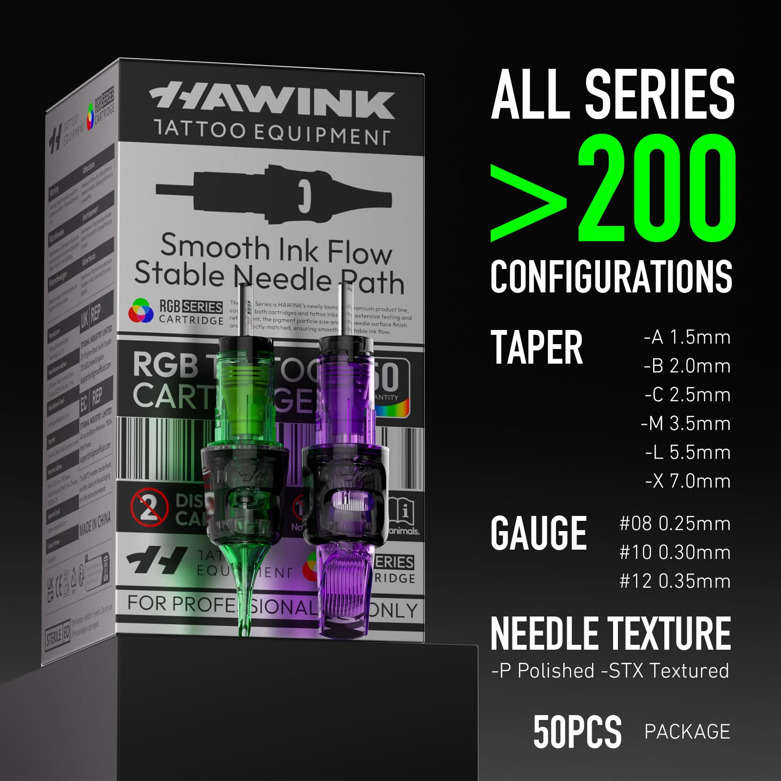 HAWINK studio lifestyle setup with cartridges organized for efficient sessions