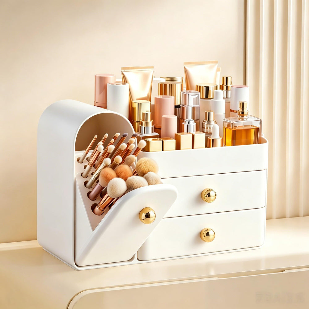 HBlife top tray holding tall skincare bottles for quick-access benefit