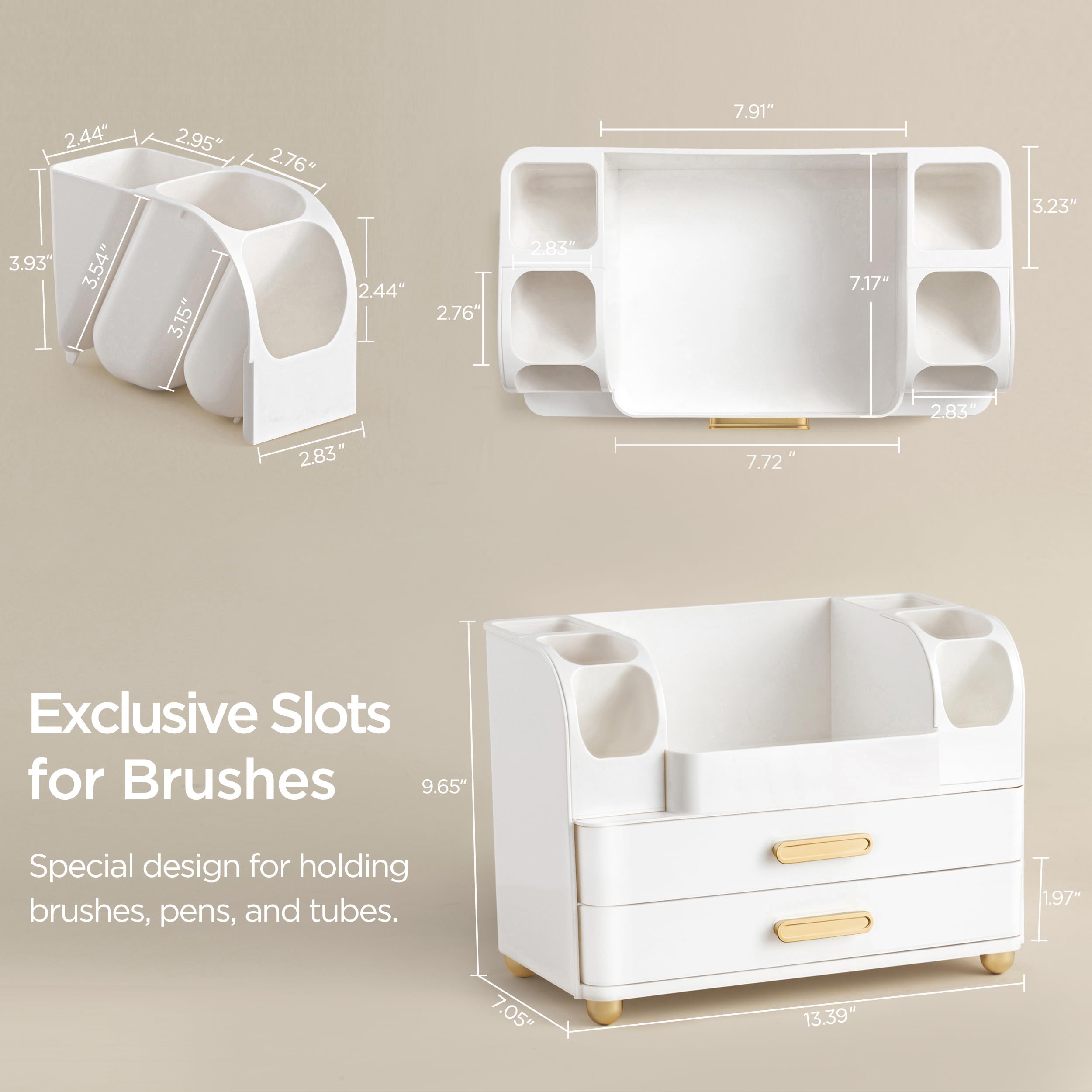 HBlife side brush slot detail holding brushes upright for faster application