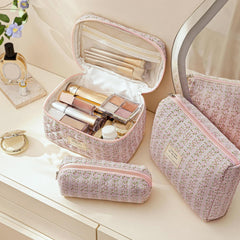 HBselect large pouch filled with bottles showing roomy travel packing benefit