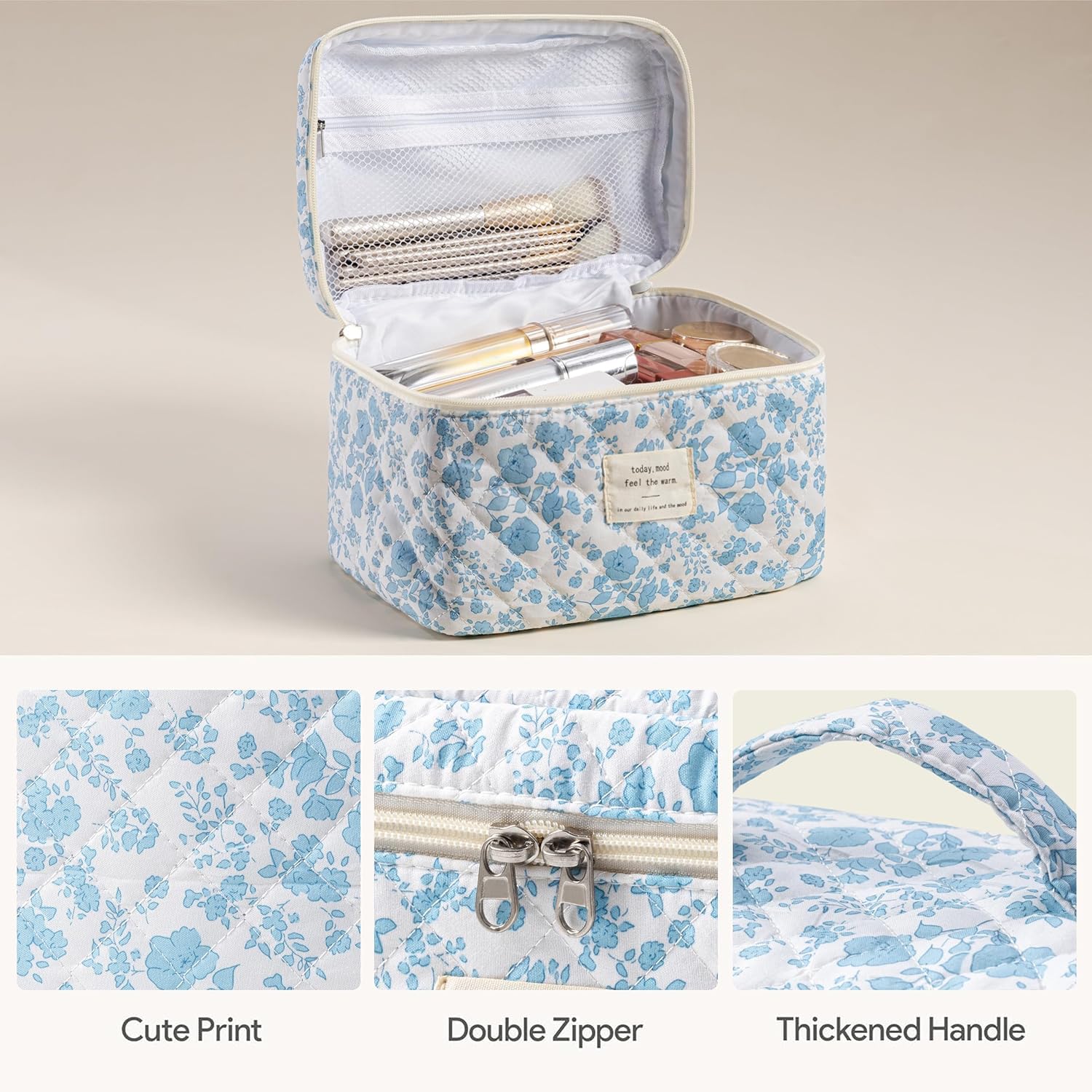 HBselect large pouch filled with bottles and palettes showing generous storage benefit