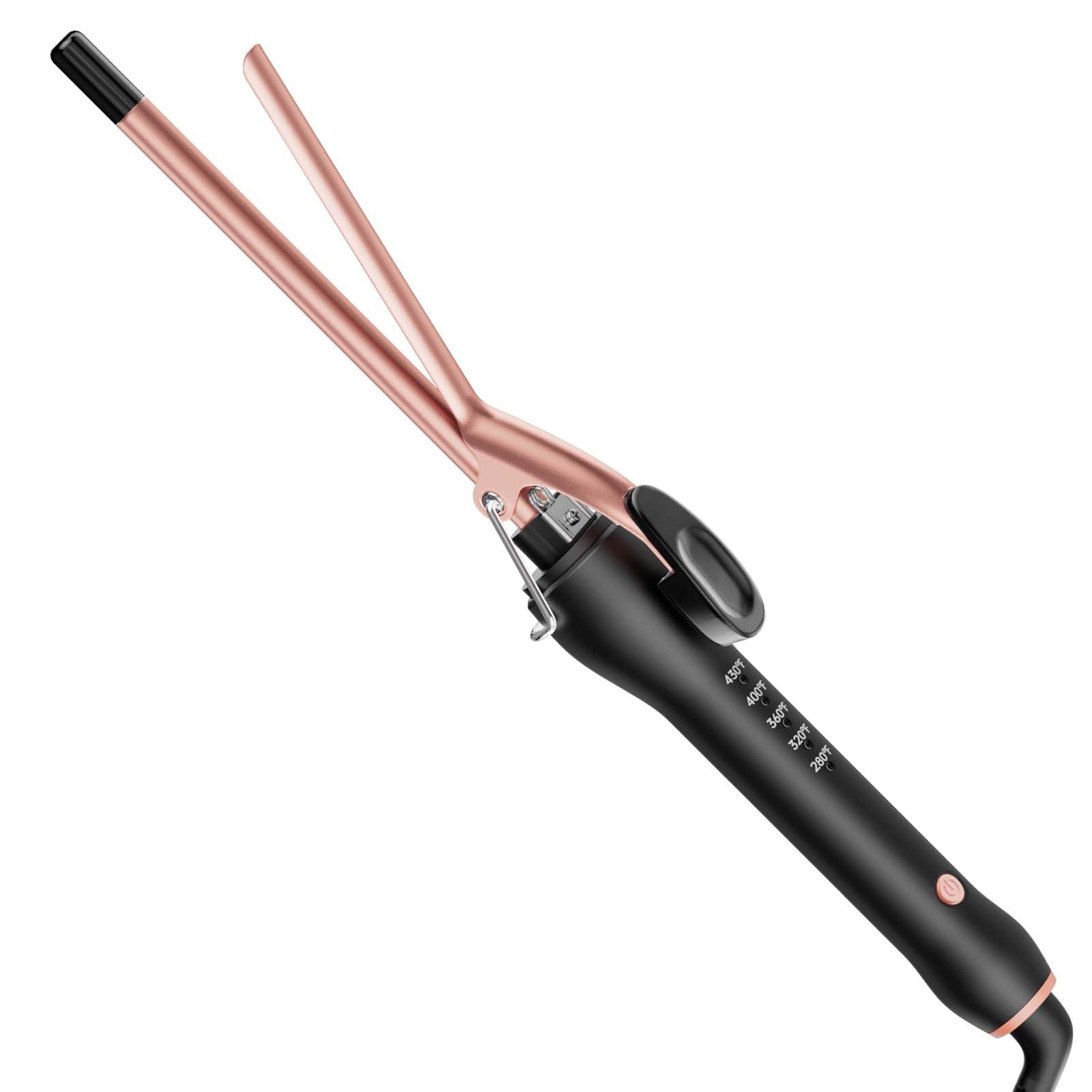 HCAH front view of 9mm barrel iron showing slim design and tip for precise curls