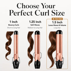 HCAH clamp and cool tip detail for safer, controlled curling