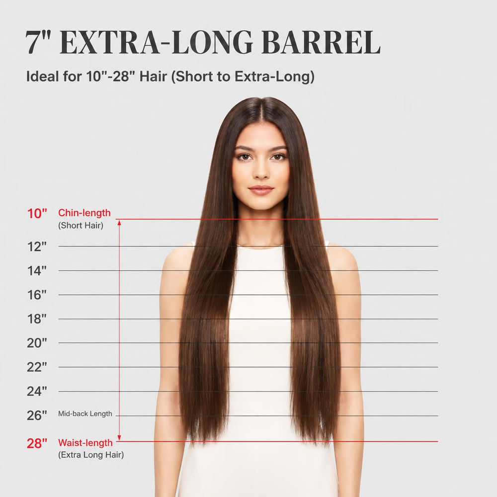 HCAH curling iron creating tight ringlets on short layered hair for defined look